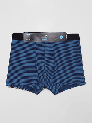 Boxer Bipack Hombre Azul Familyshop