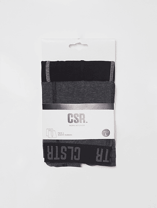 Boxer Bipack Medio Hombre Negro Familyshop