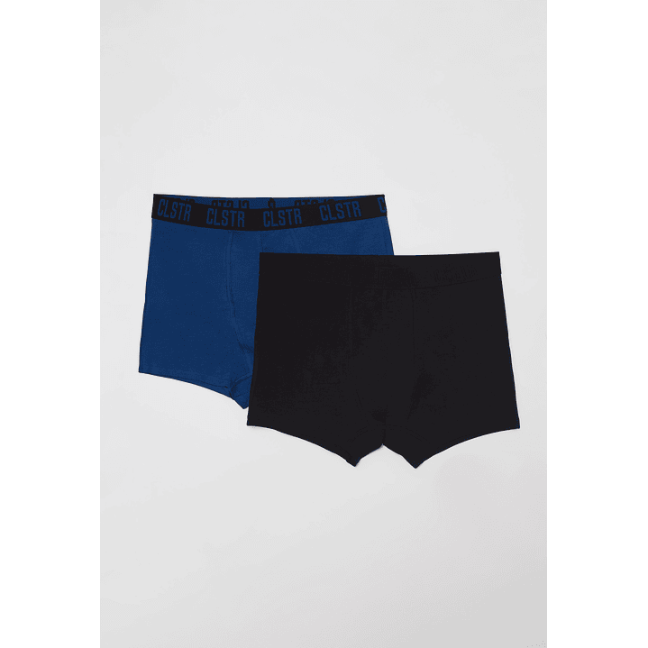 Boxer Bipack Liso Medio Hombre Azul Familyshop 1