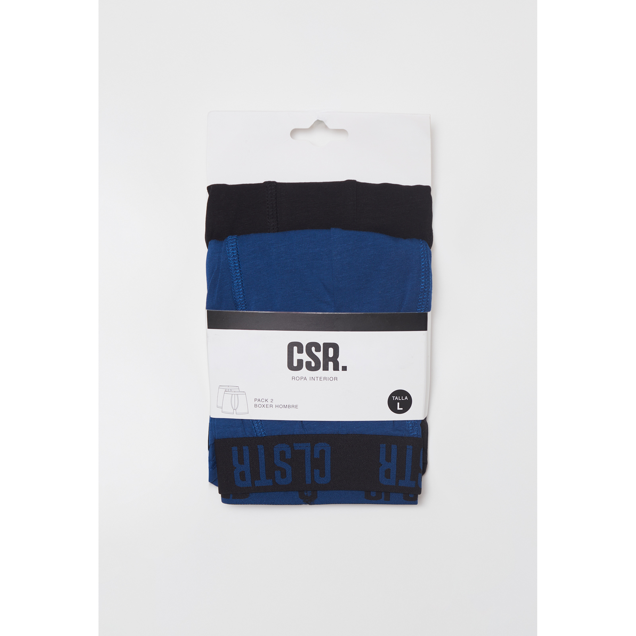 Boxer Bipack Liso Medio Hombre Azul Familyshop 2