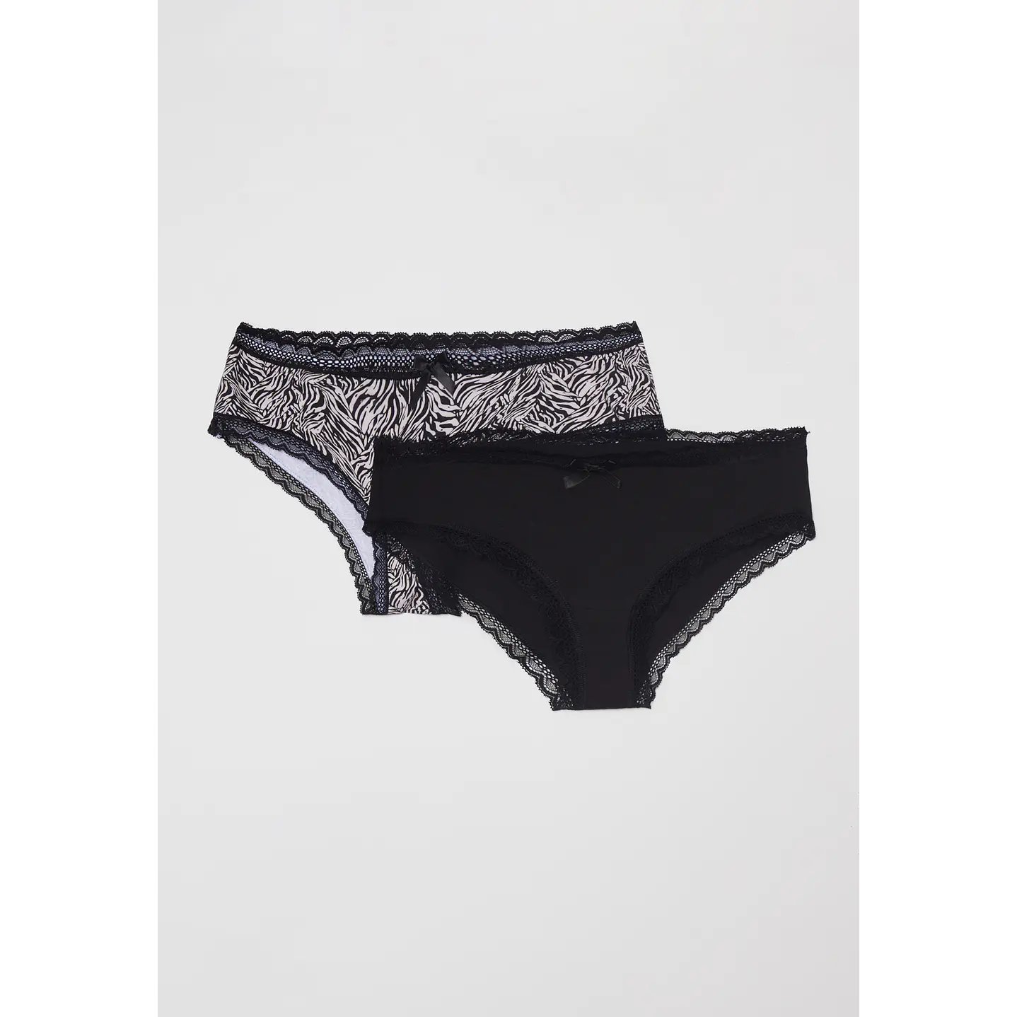 Calzón Bipack Encaje Mujer Negro Familyshop 1