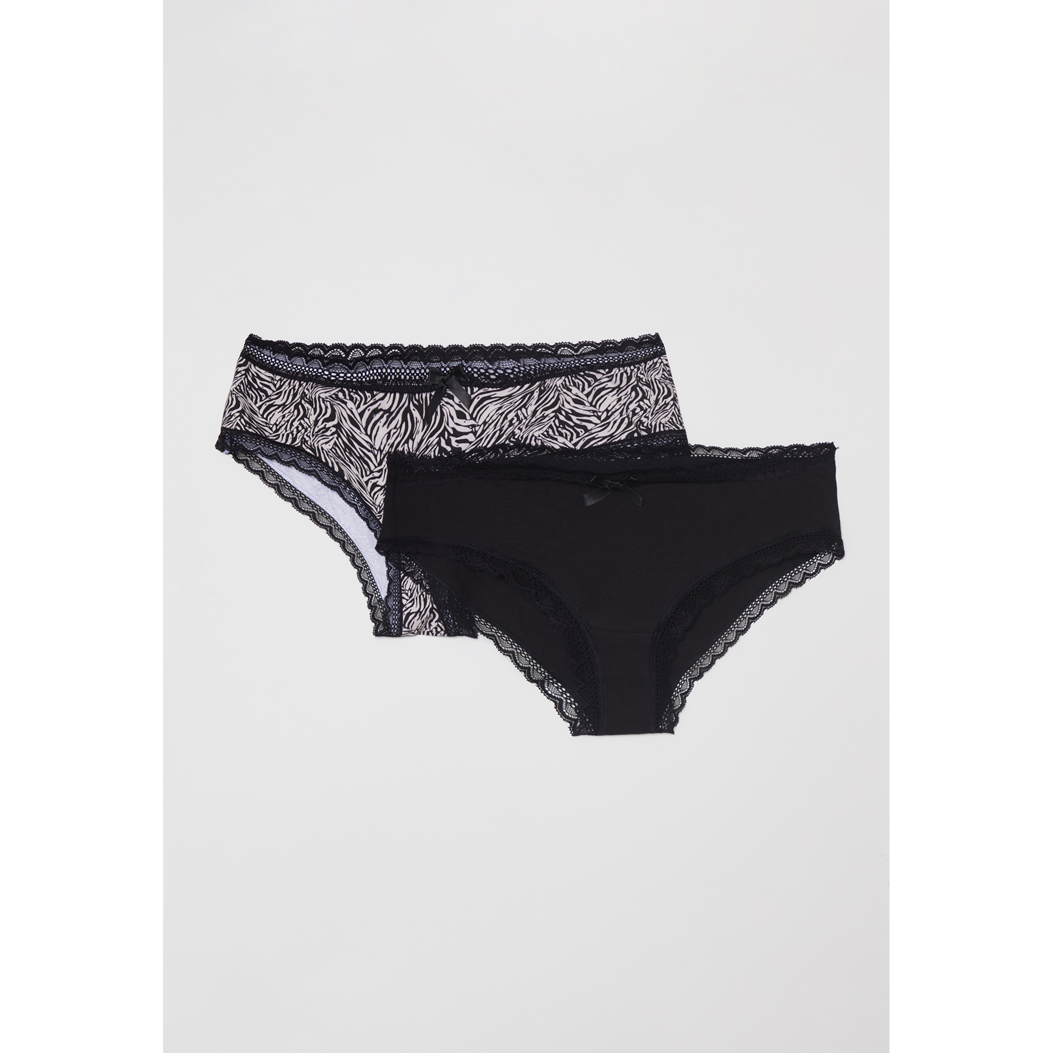 Calzón Bipack Encaje Mujer Negro Familyshop 1