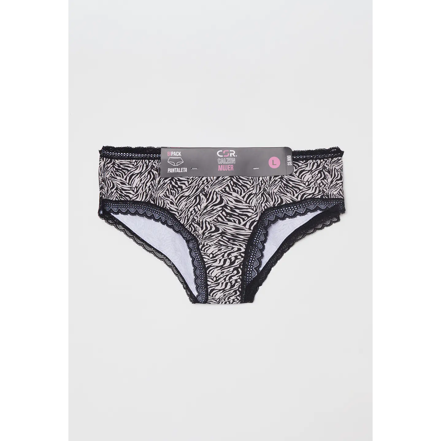 Calzón Bipack Encaje Mujer Negro Familyshop 2