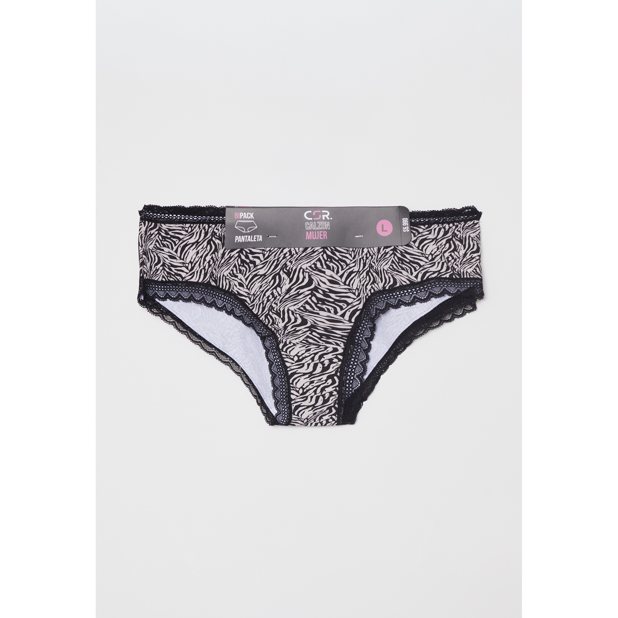 Calzón Bipack Encaje Mujer Negro Familyshop 2