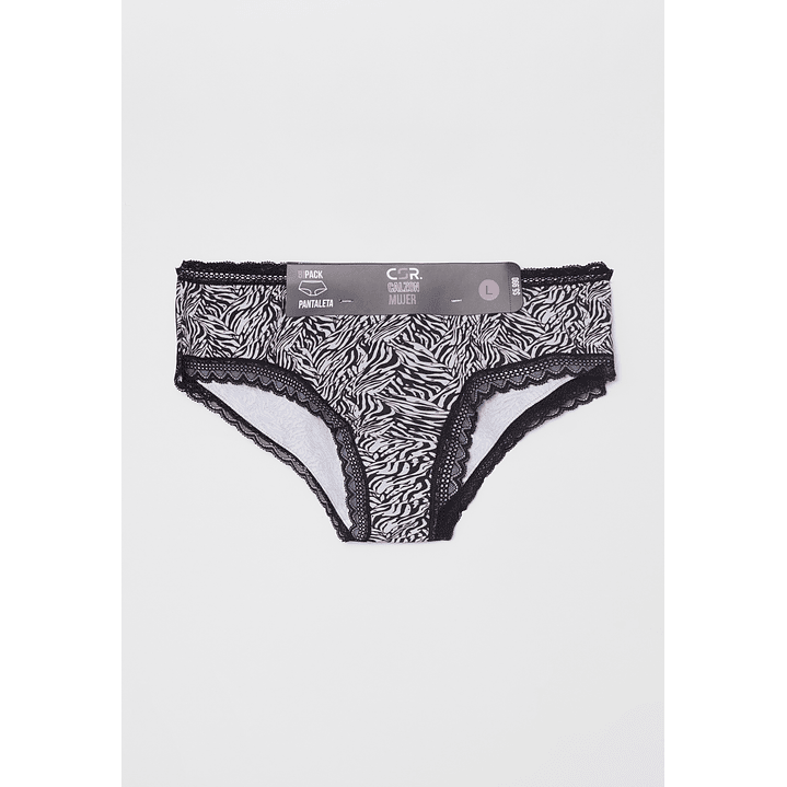 Calzón Bipack Encaje Mujer Negro Familyshop 2