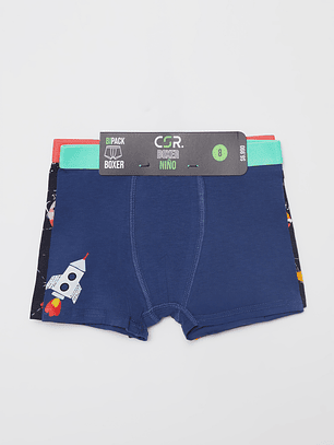Boxer Bipack Niño Azul Familyshop