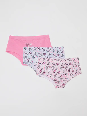 Calzón Tripack Liso Print Niña Rosado Familyshop