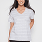 Polera Rayada Mujer Gris Familyshop - Miniatura 1