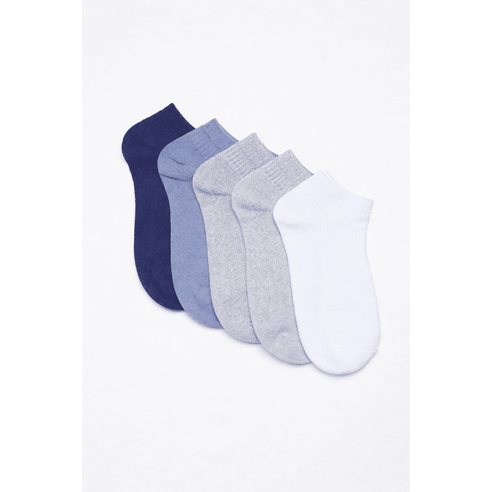 Calcetín Pack 5 Liso Mujer Azul Familyshop 1