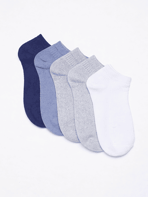 Calcetín Pack 5 Liso Mujer Azul Familyshop
