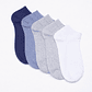 Calcetín Pack 5 Liso Mujer Azul Familyshop - Miniatura 1
