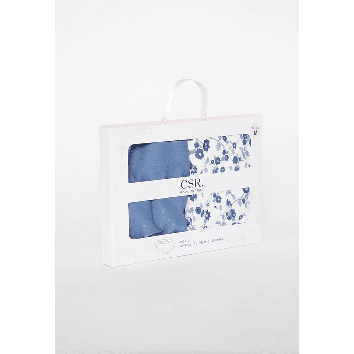 Calzón Bipack Micro Bonded Mujer Azul Familyshop 2