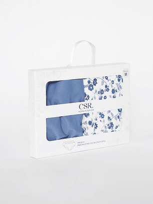 Calzón Bipack Micro Bonded Mujer Azul Familyshop