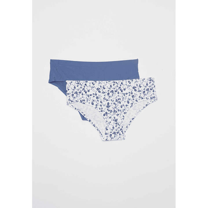 Calzón Bipack Micro Bonded Mujer Azul Familyshop 1