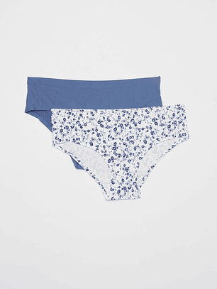 Calzón Bipack Micro Bonded Mujer Azul Familyshop