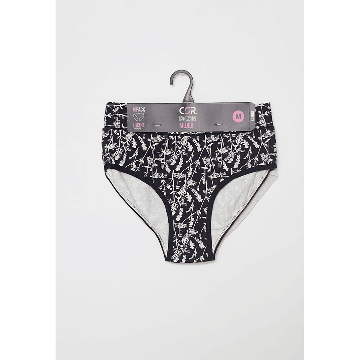 Calzón Bipack Tiro Alto Liso Mujer Amarilla Familyshop 2