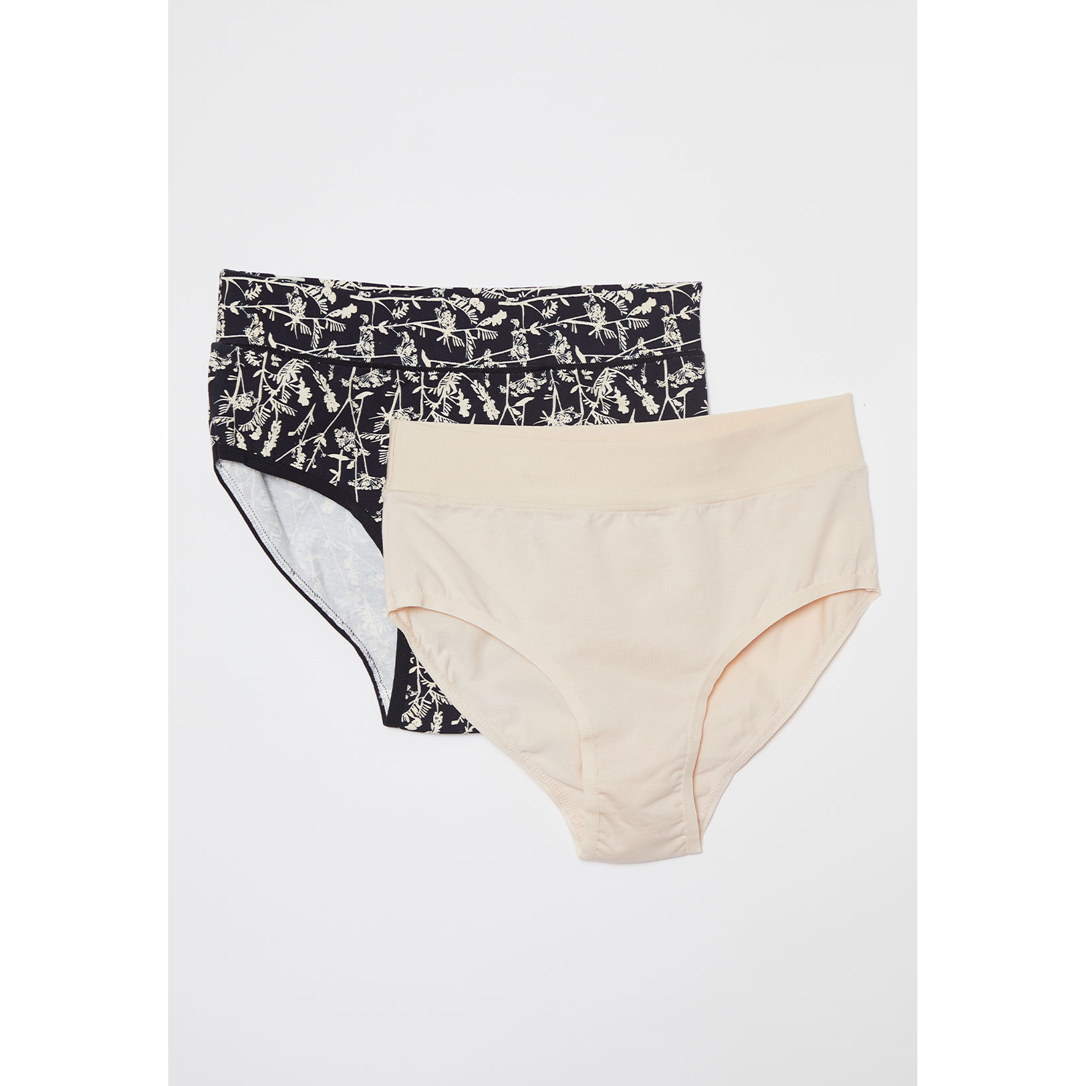 Calzón Bipack Tiro Alto Liso Mujer Amarilla Familyshop 1