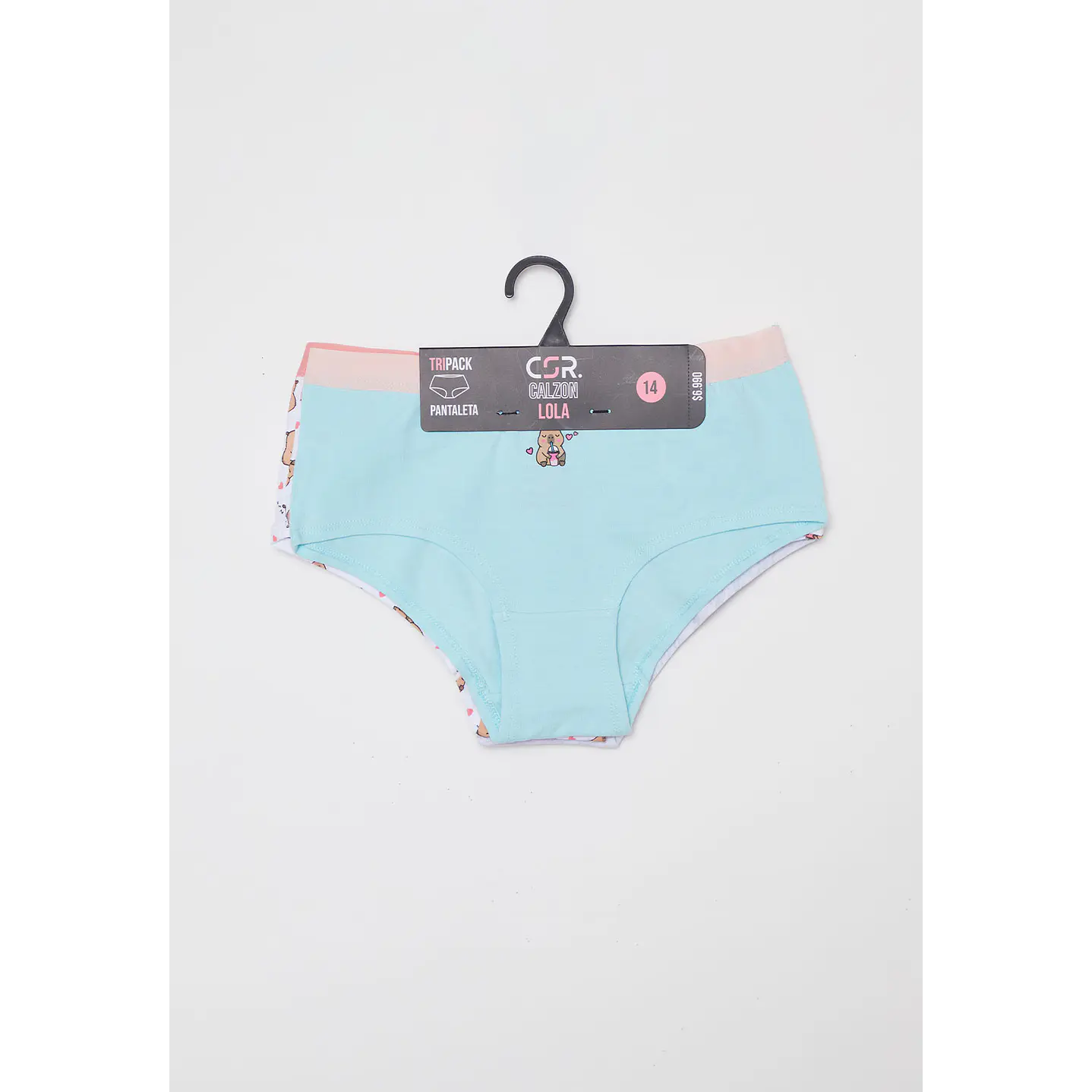 Calzón Tripack Liso Lola Celeste Familyshop 2