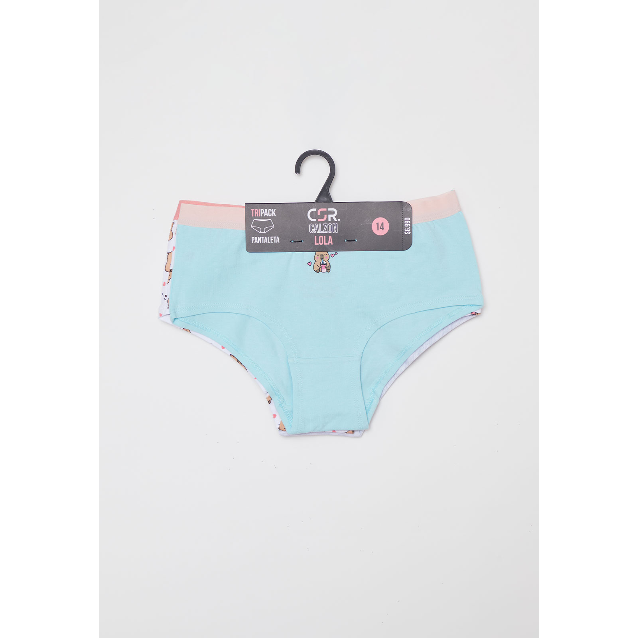 Calzón Tripack Liso Lola Celeste Familyshop 2