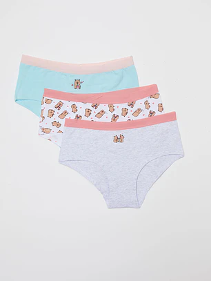 Calzón Tripack Liso Lola Celeste Familyshop