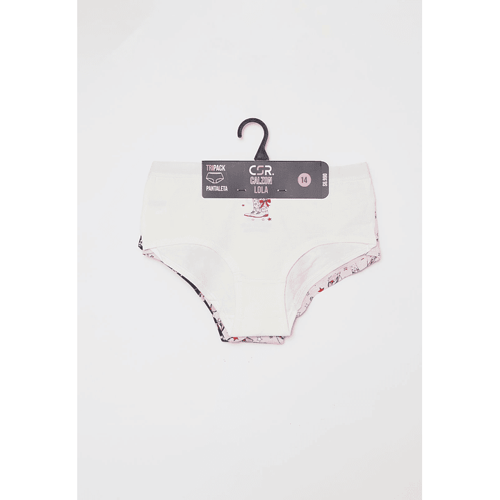 Calzón Tripack Liso Lola Blanco Familyshop 2