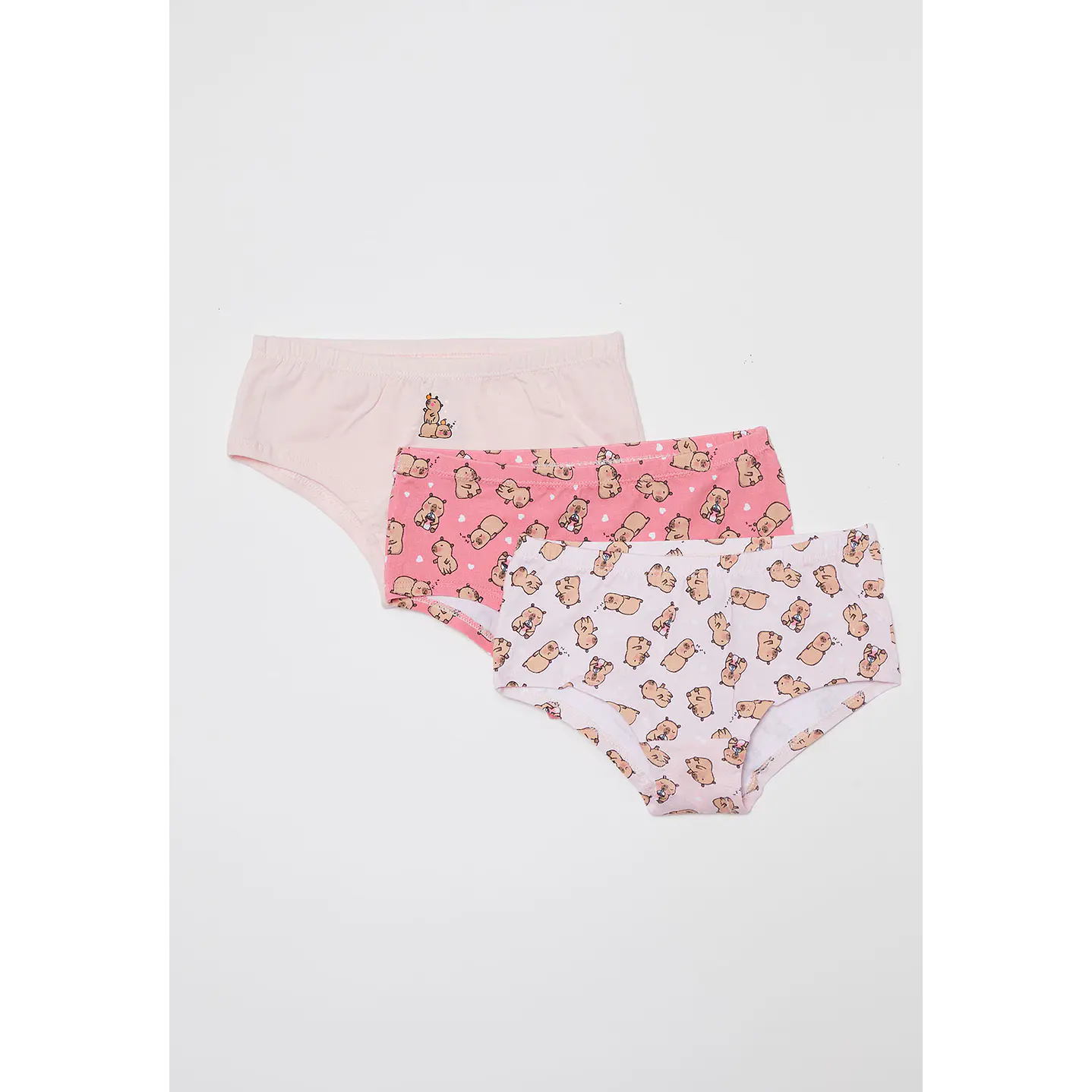 Calzón Tripack Liso Niña Rosado Familyshop 1