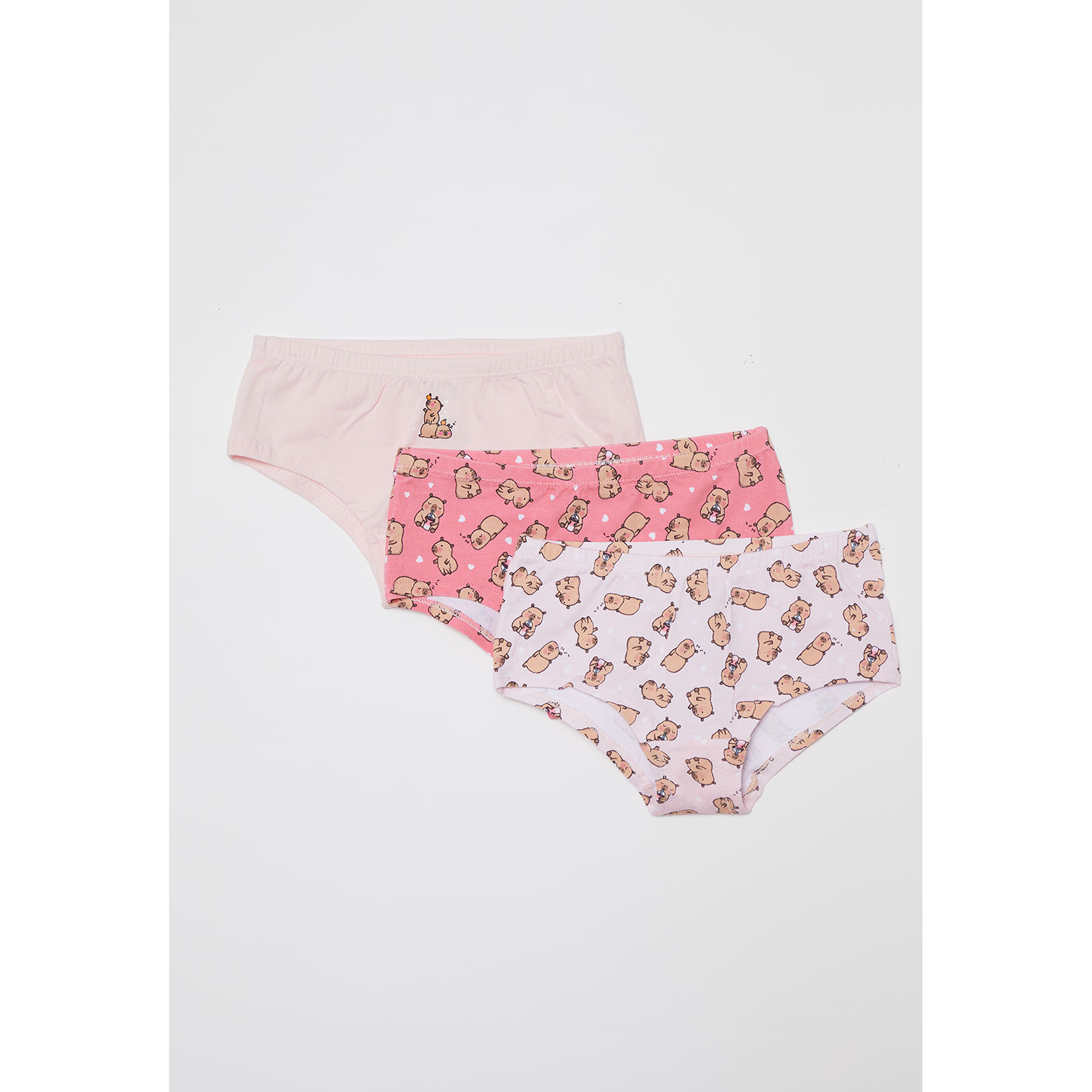 Calzón Tripack Liso Niña Rosado Familyshop 1