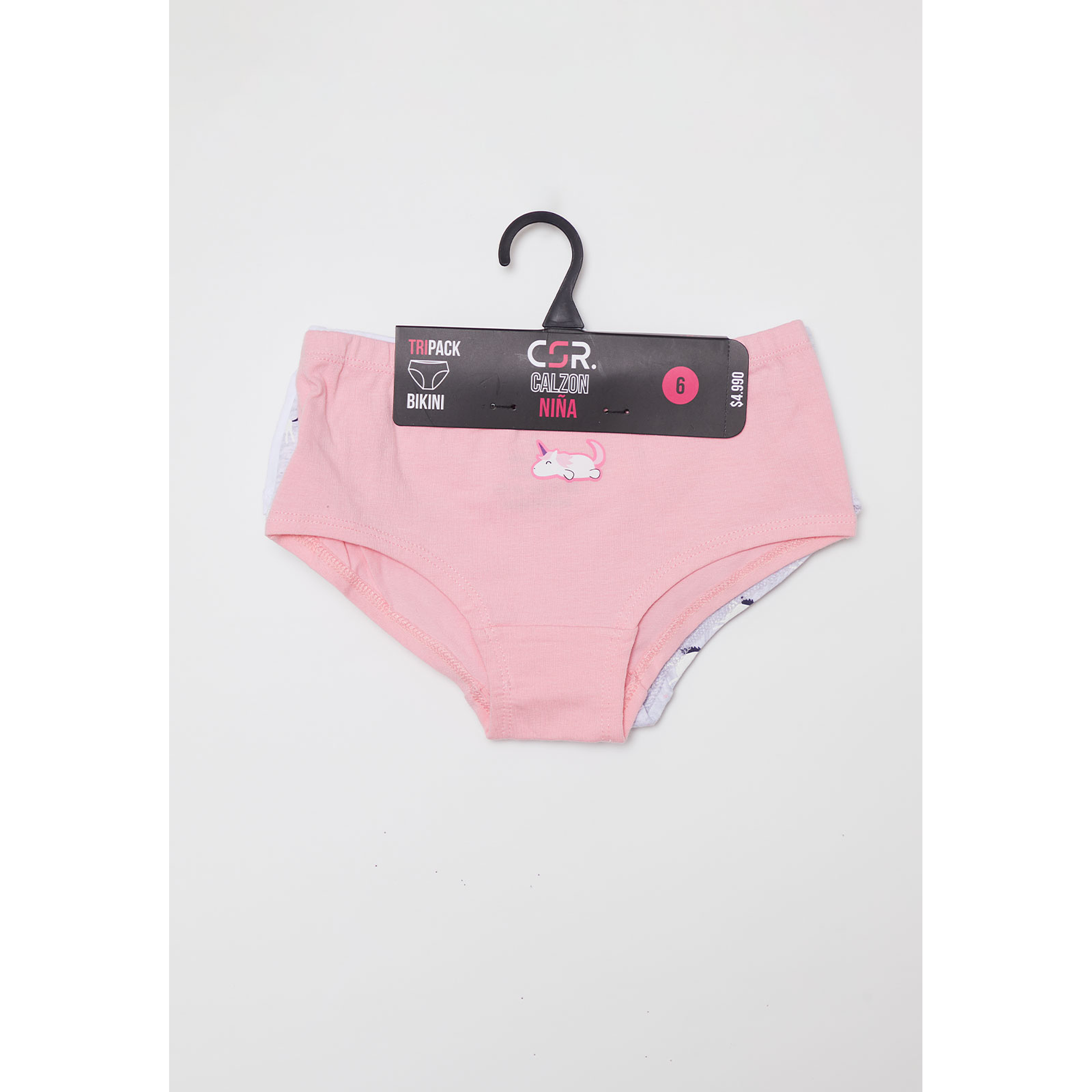Calzón Tripack Print Niña Rosado Familyshop 2