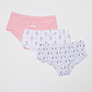Calzón Tripack Print Niña Rosado Familyshop - Miniatura 1