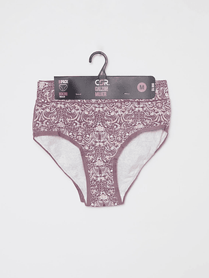 Calzón Bipack Liso Mujer Café Familyshop