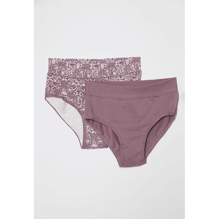 Calzón Bipack Liso Mujer Café Familyshop 1