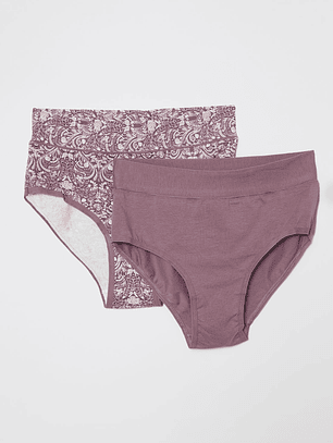 Calzón Bipack Liso Mujer Café Familyshop