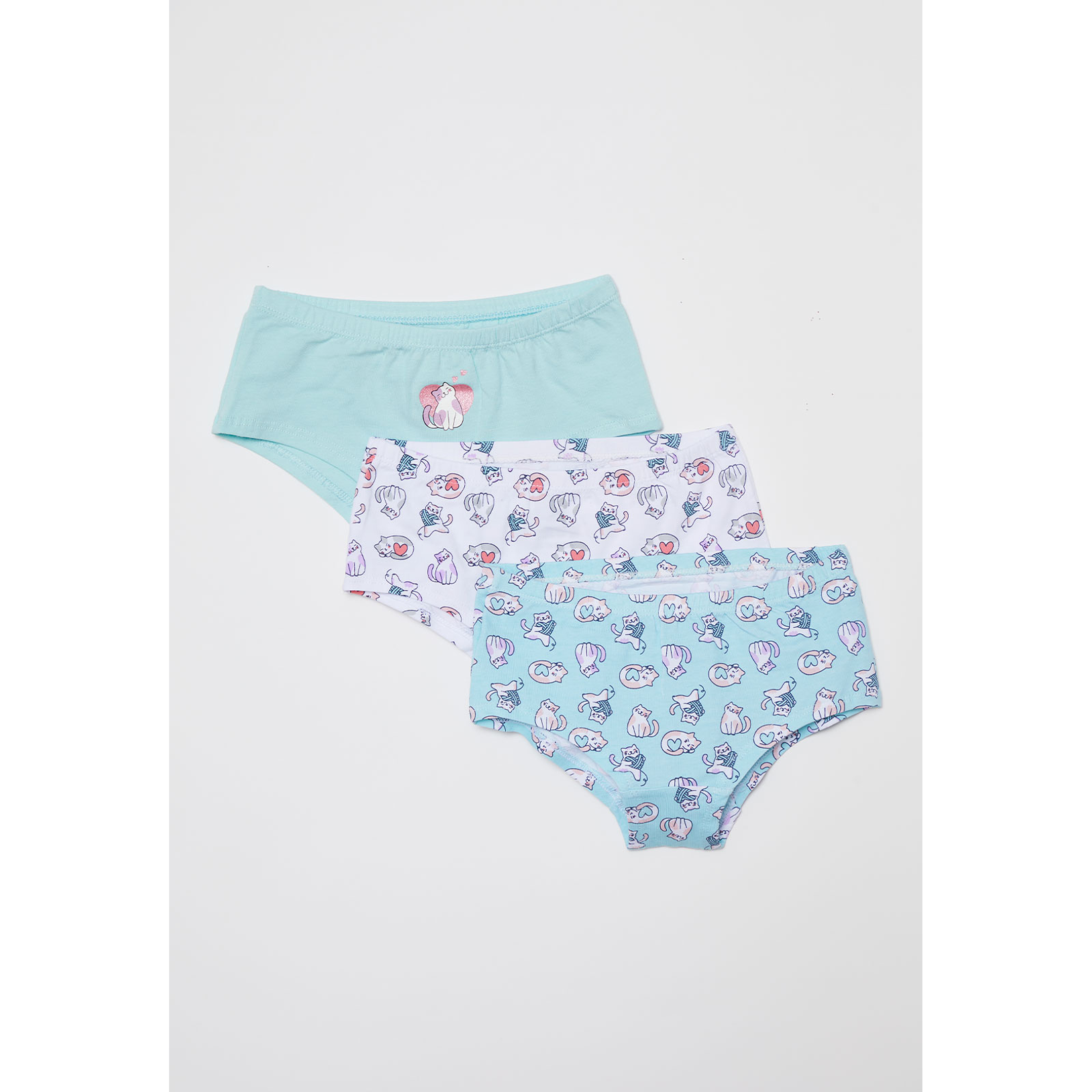 Calzón Tripack Liso Niña Celeste Familyshop 1