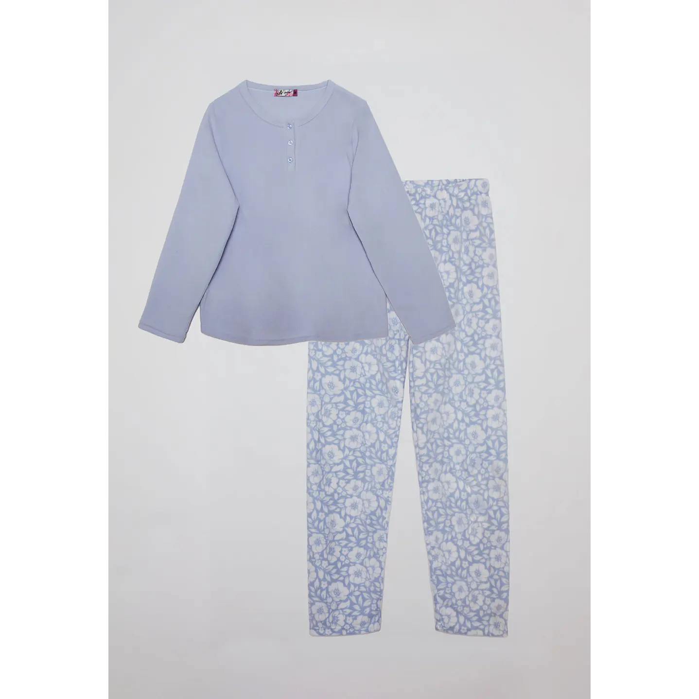 Pijama Polar Mujer Celeste Familyshop 6
