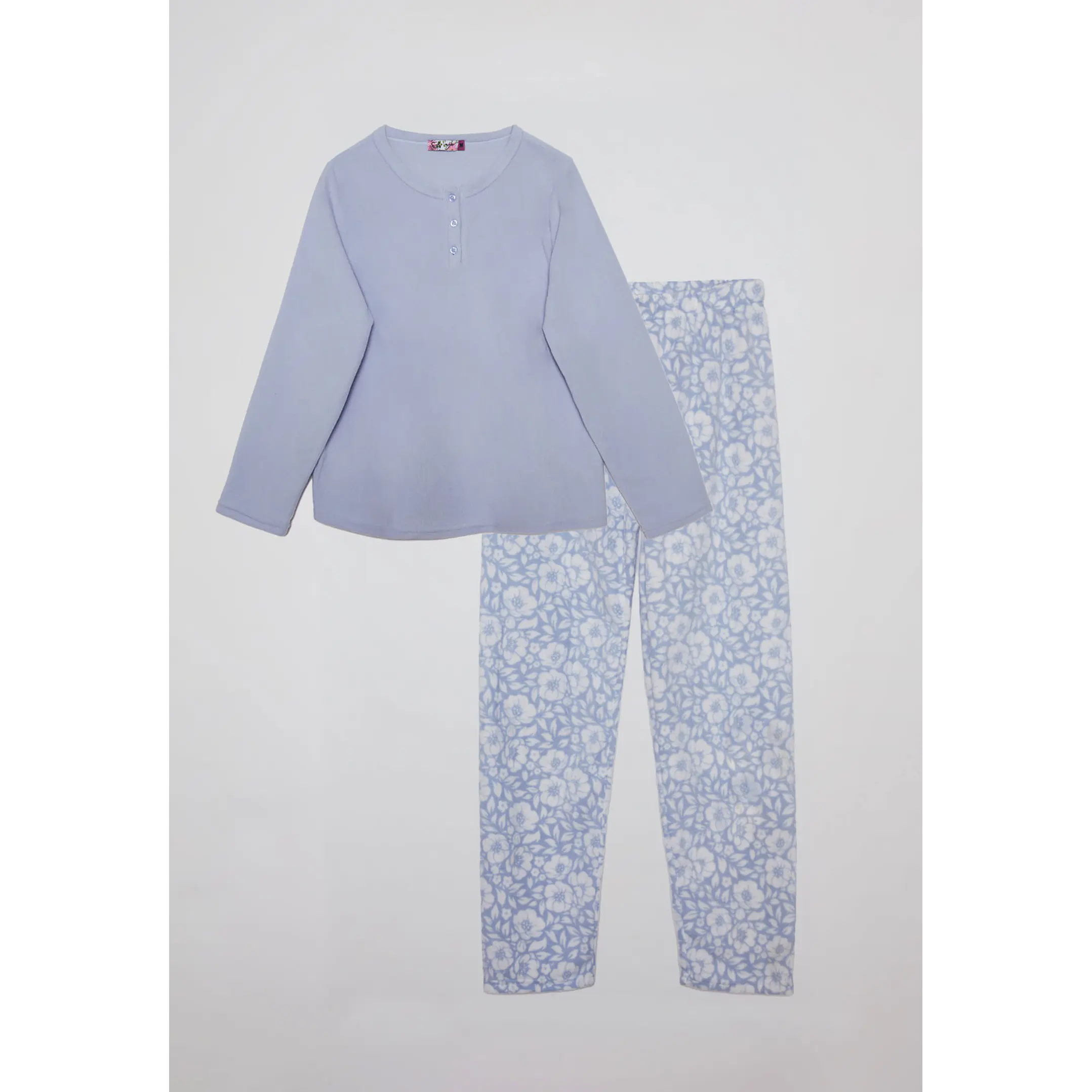 Pijama Polar Mujer Celeste Familyshop 6