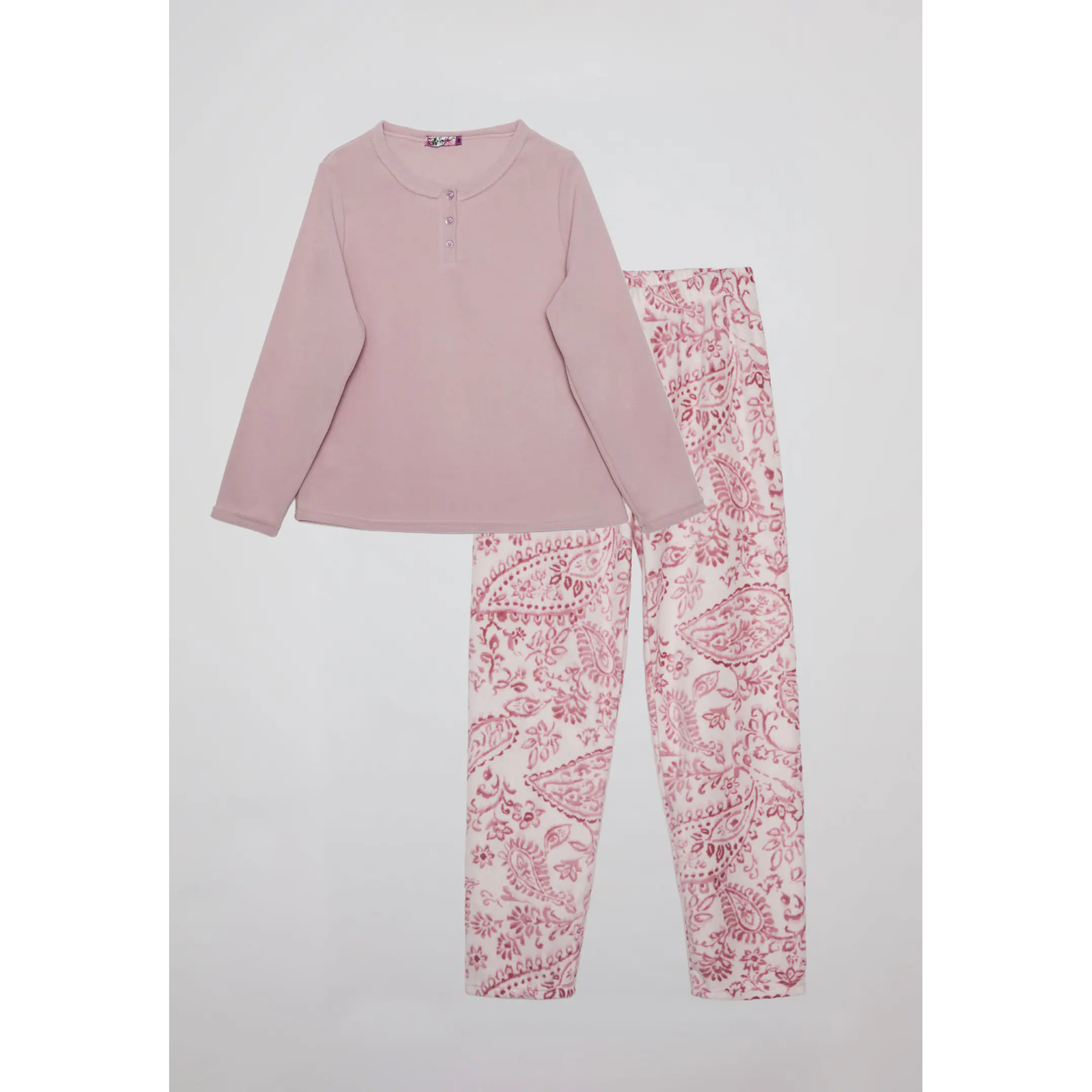 Pijama Polar Mujer Rosado Familyshop 6