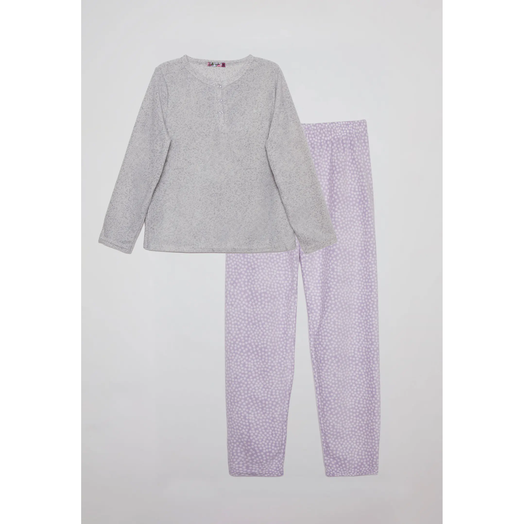 Pijama Polar Mujer Gris Familyshop 6
