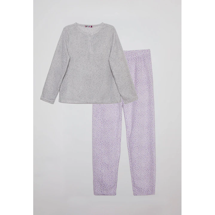 Pijama Polar Mujer Gris Familyshop 6