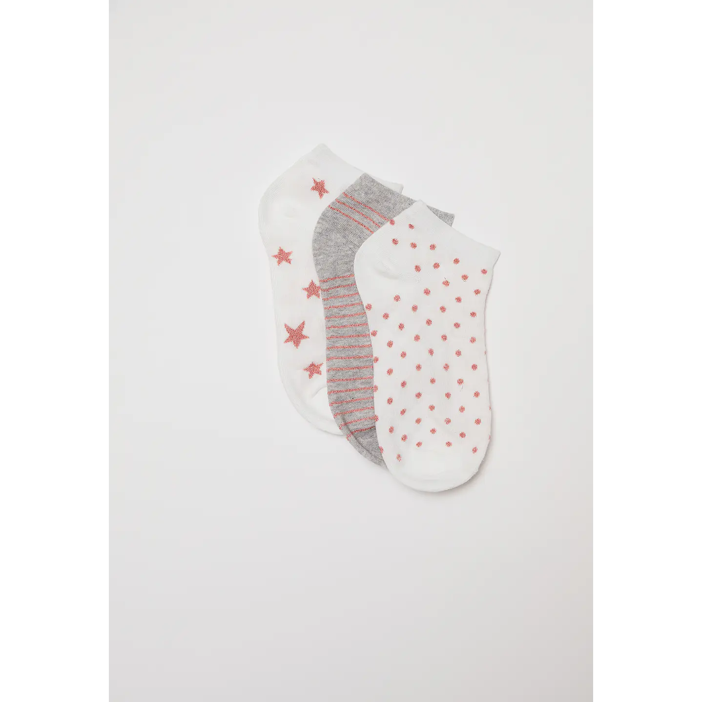 Calcetín Tripack Corto Mujer Blanco Familyshop 1