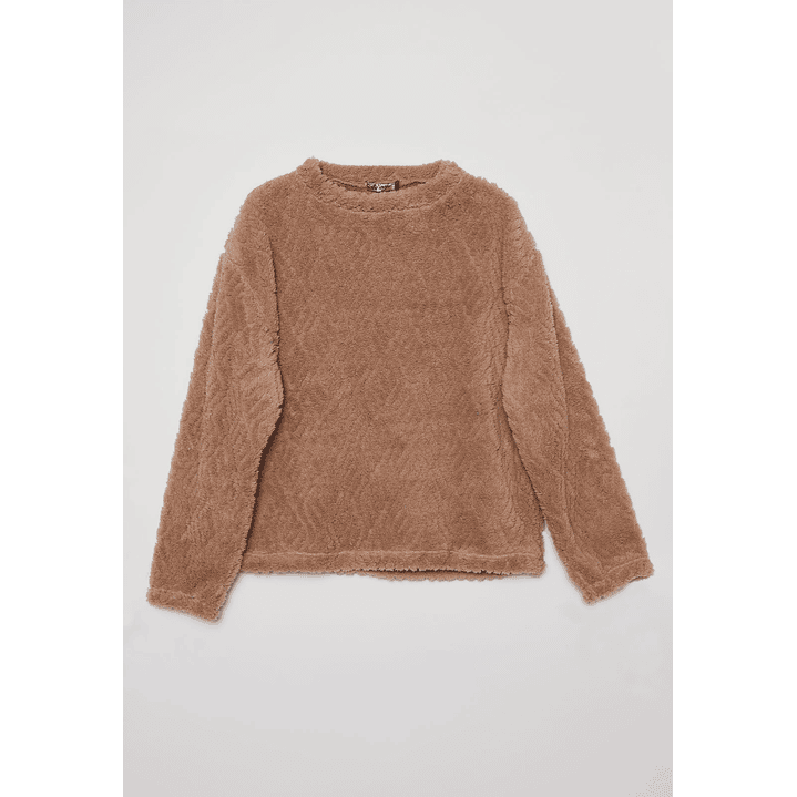 Pijama Peludo Mujer Beige Familyshop 1