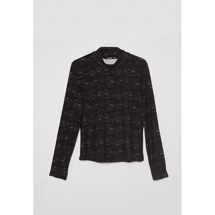 Polera Manga Larga Snake Mujer Negro Familyshop 2