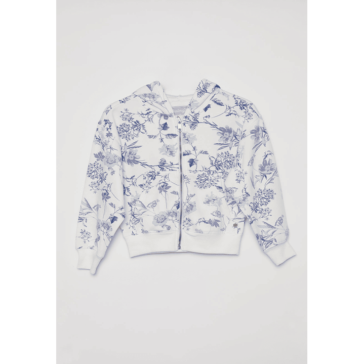 Polerón Floral Niña Azul Familyshop 1