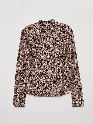 Polera Manga Larga Alto Mujer Café Familyshop