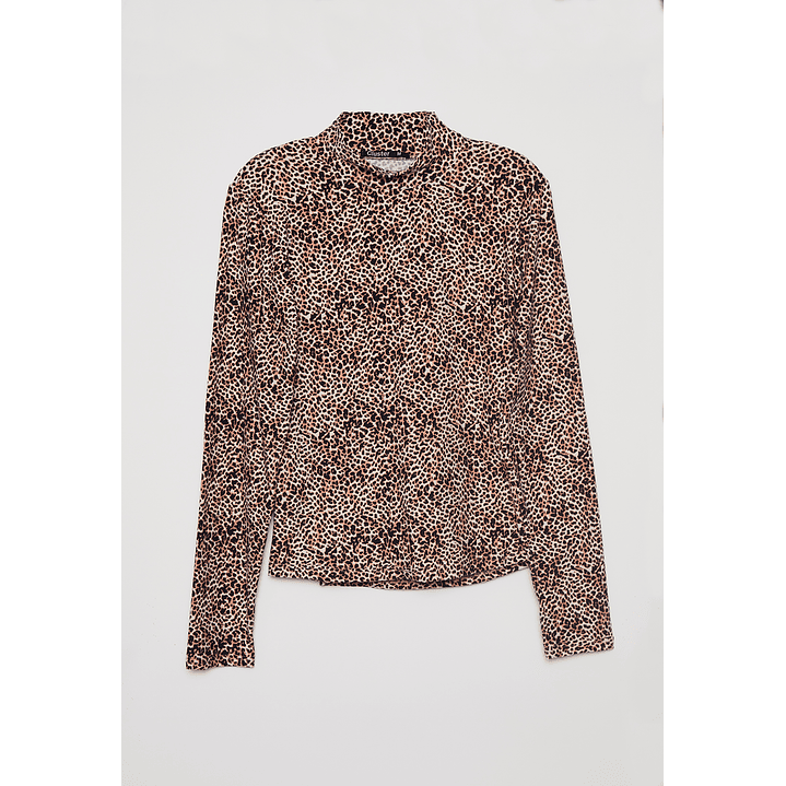 Polera Manga Larga Alto Mujer Café Familyshop 1