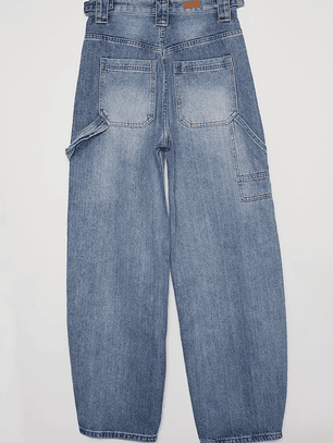 Jeans Baggy Mujer Azul Familyshop