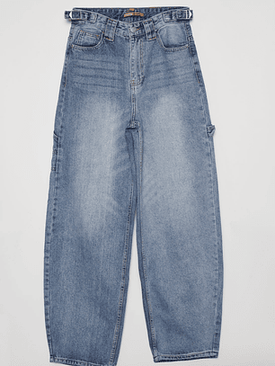 Jeans Baggy Mujer Azul Familyshop