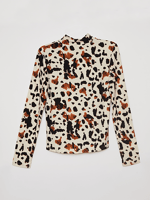 Polera Manga Larga Animal Mujer Crudo Familyshop