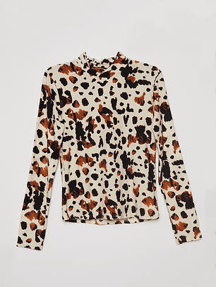 Polera Manga Larga Animal Mujer Crudo Familyshop