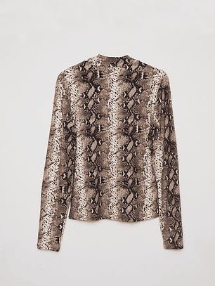 Polera Print Mujer Beige Familyshop