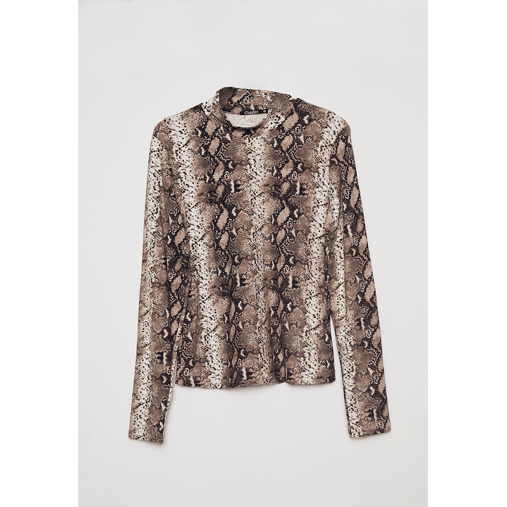 Polera Print Mujer Beige Familyshop 1